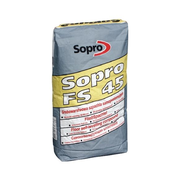 SOPRO szpachla samopoziomująca, grubowarstwowa 5-45 mm FS 45, 25 kg